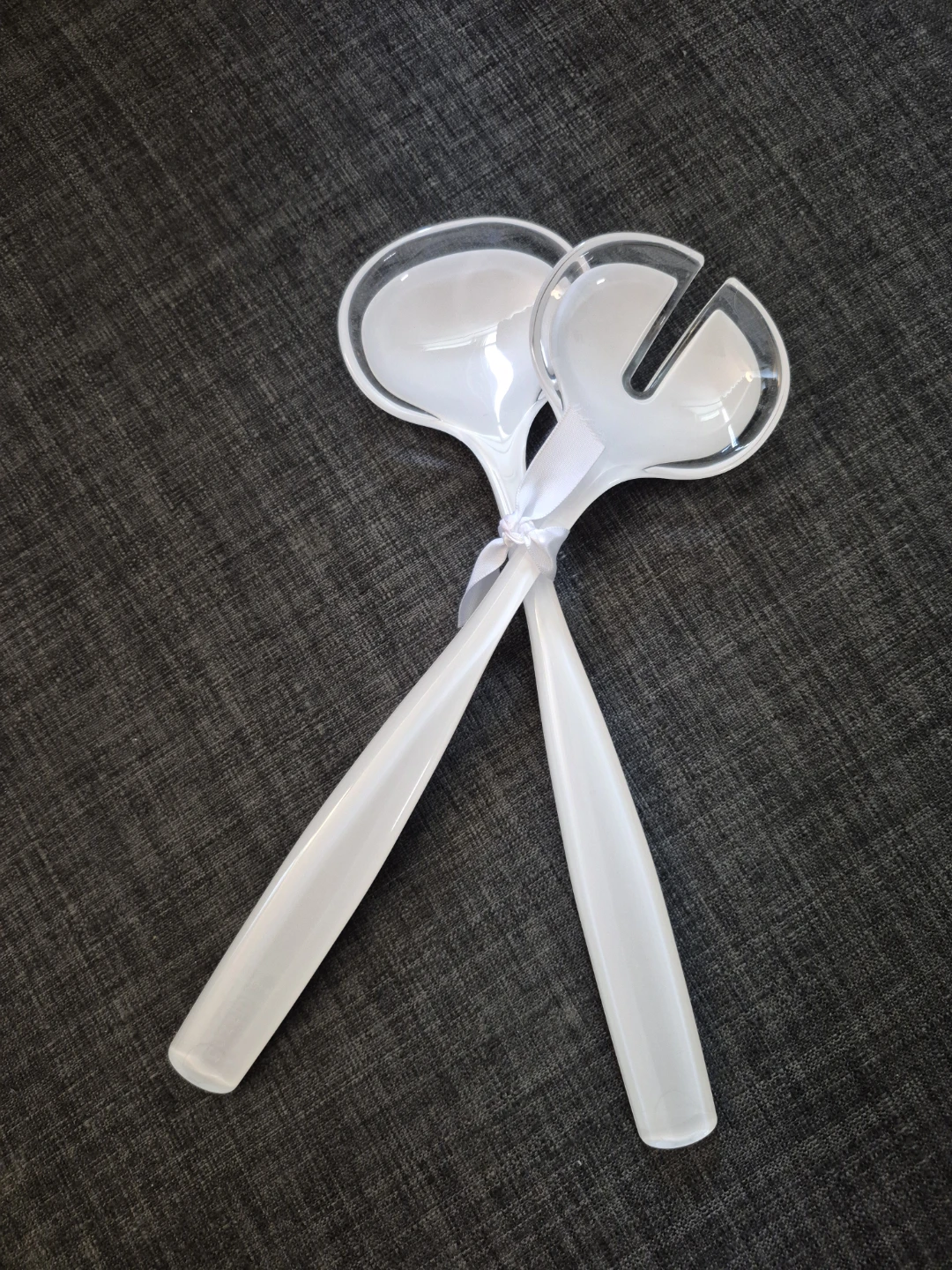 White Salad Servers