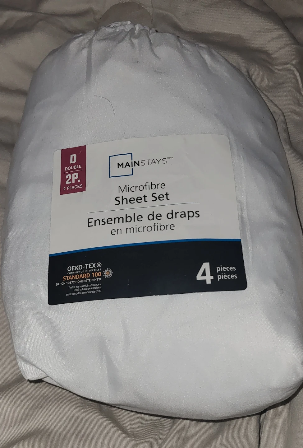 Mainstays Double Microfibre Sheet Set - 4 Piece