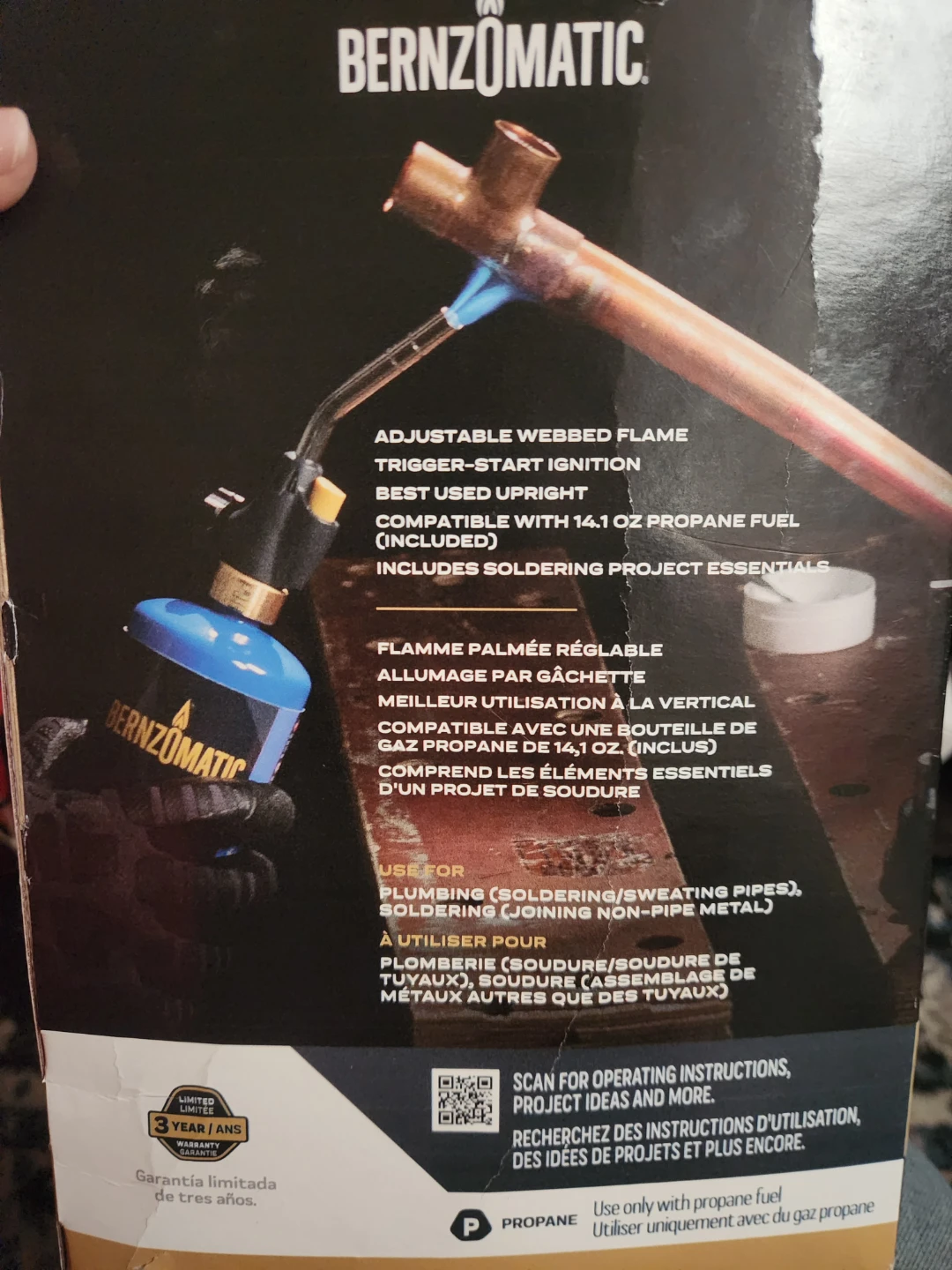Bernzomatic Utility Torch Plumbing Kit with Full-Size Cylinder - photo 2