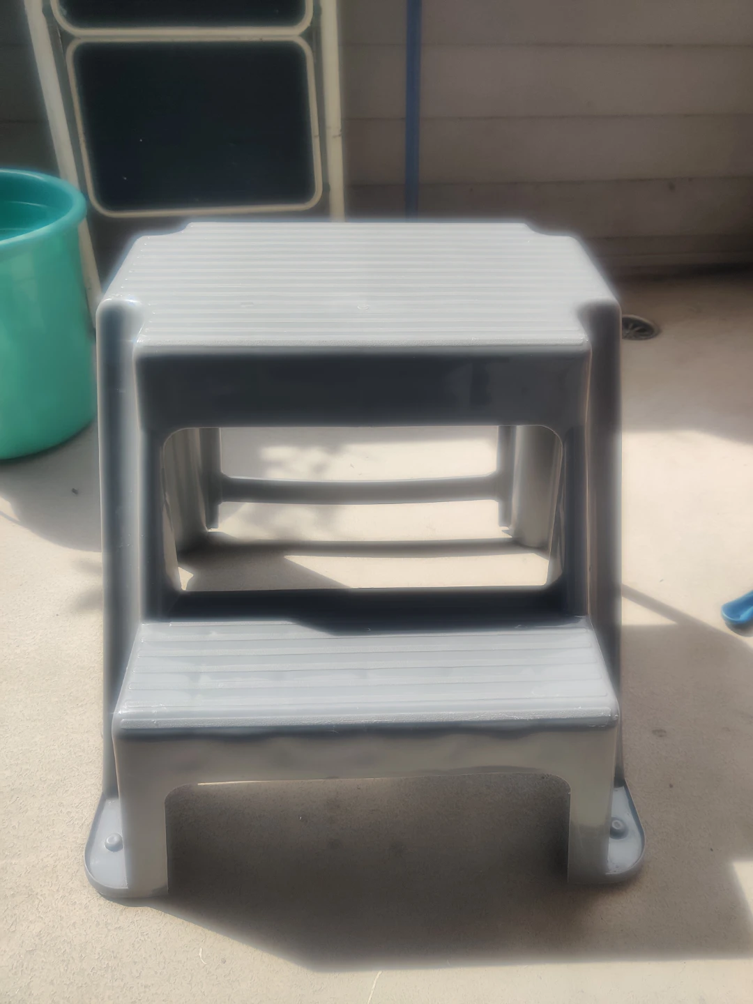 Grey Plastic Step Stool