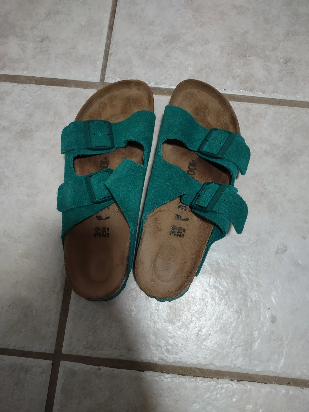 Birkenstock Arizona Teal Suede Sandals Size 39 (women's size 8) - photo 2