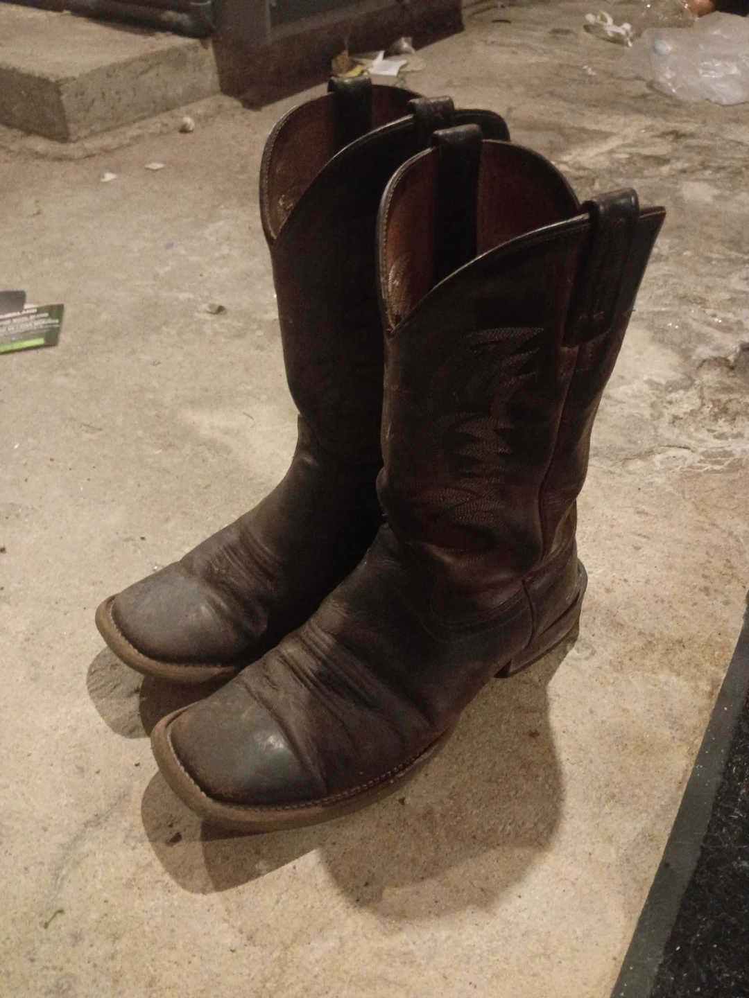Dark Brown Leather Cowboy Boots