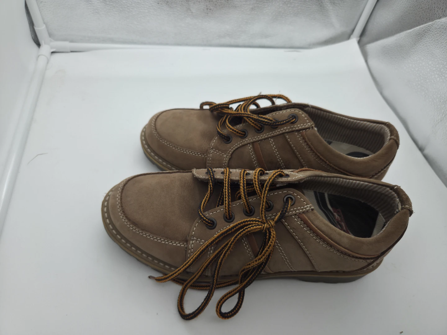 Brown Suede Lace-Up Shoes