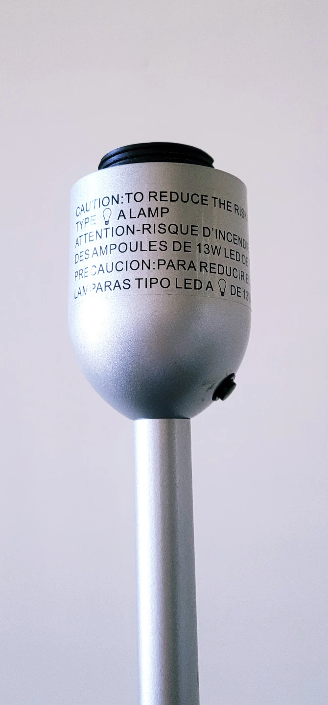 Silver Floor Lamp with LED Bulb - photo 3