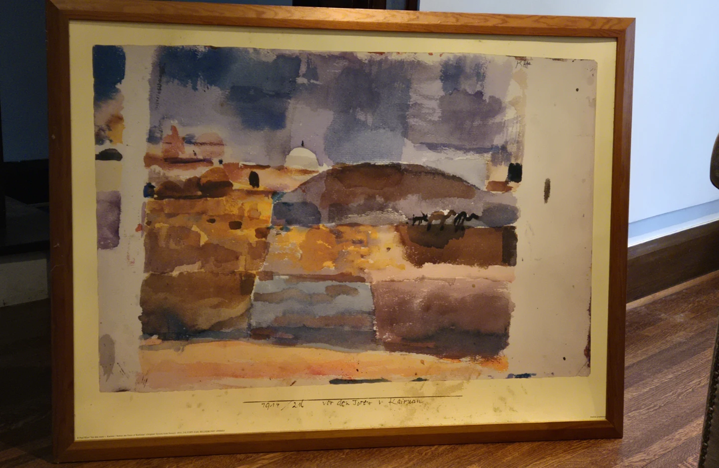 Framed Watercolor Print: "vor den Toren v. Kairuan"