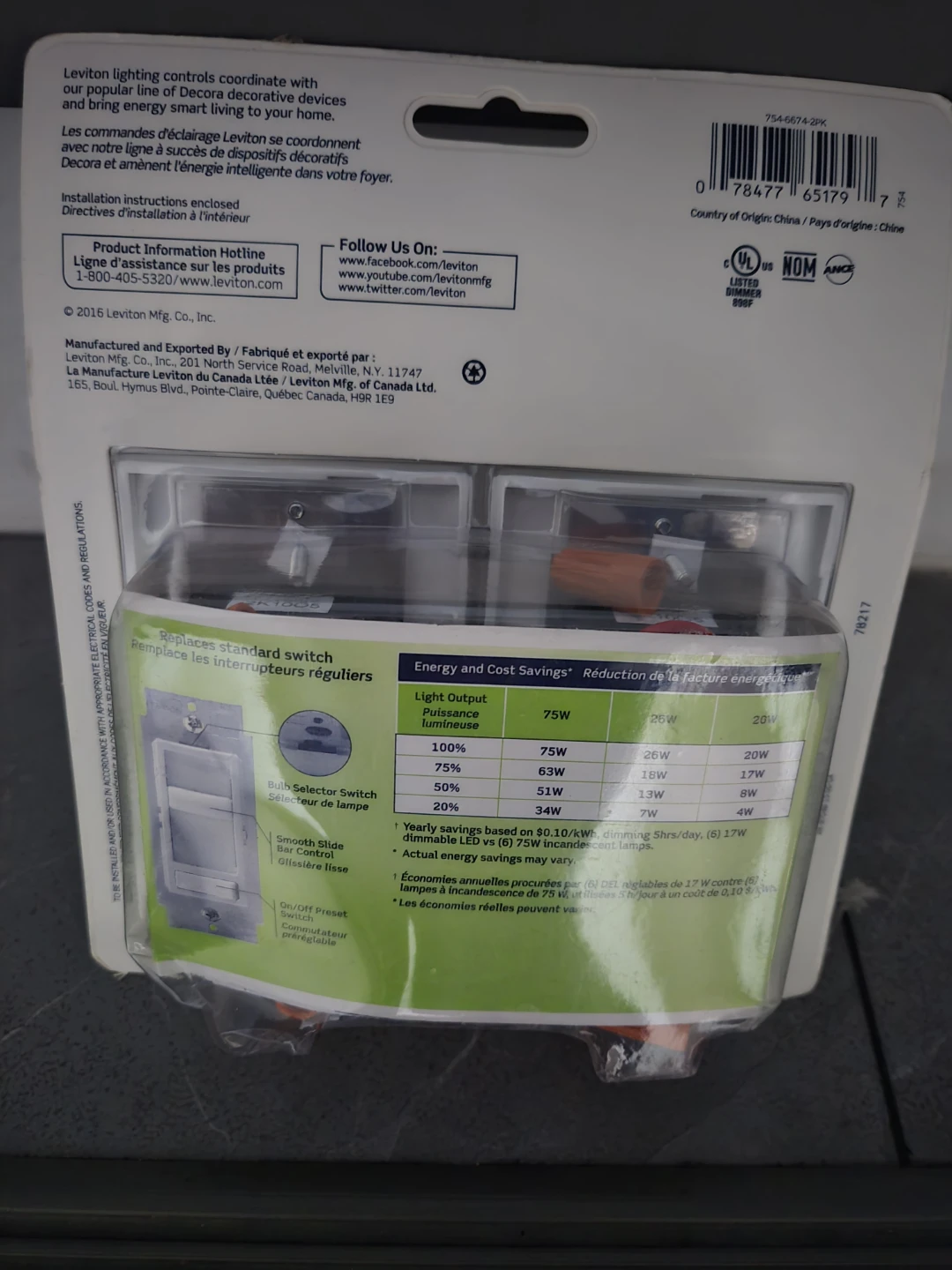 Leviton Decora SureSlide Slide Dimmer  Switch (2 Pack) - photo 2