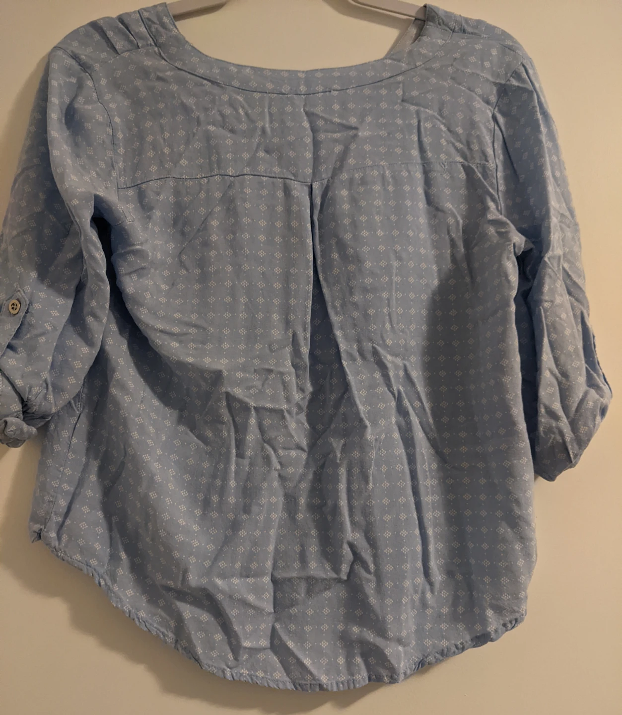 Women's Blouse (Light Blue and White) - photo 2