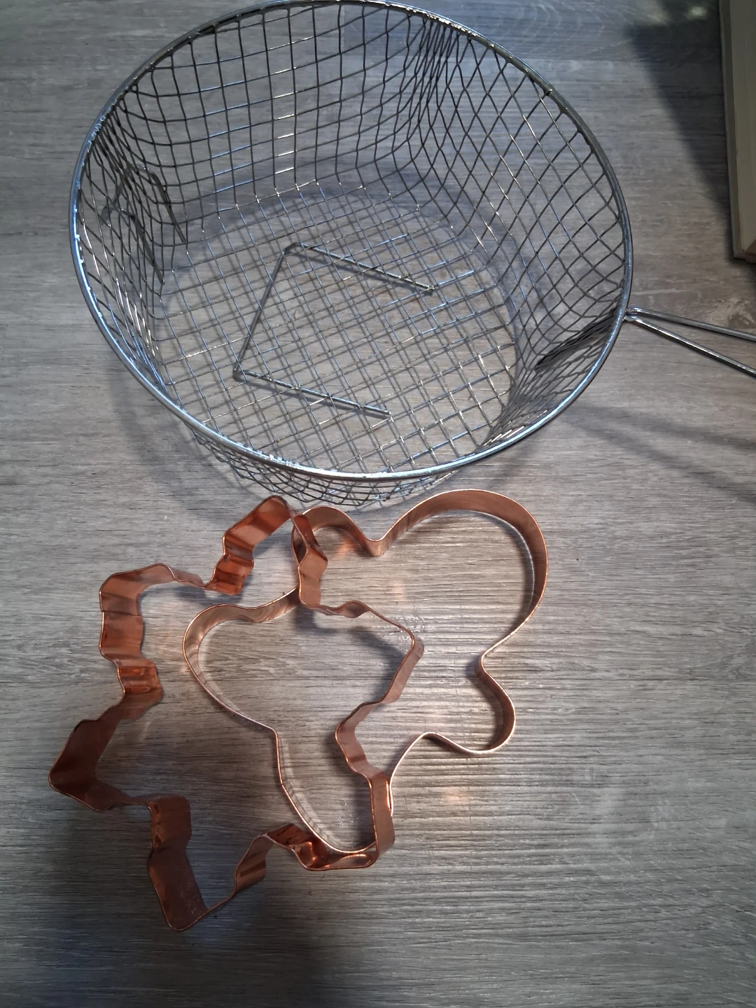 Deep Fryer Basket and Copper Cookie Cutters