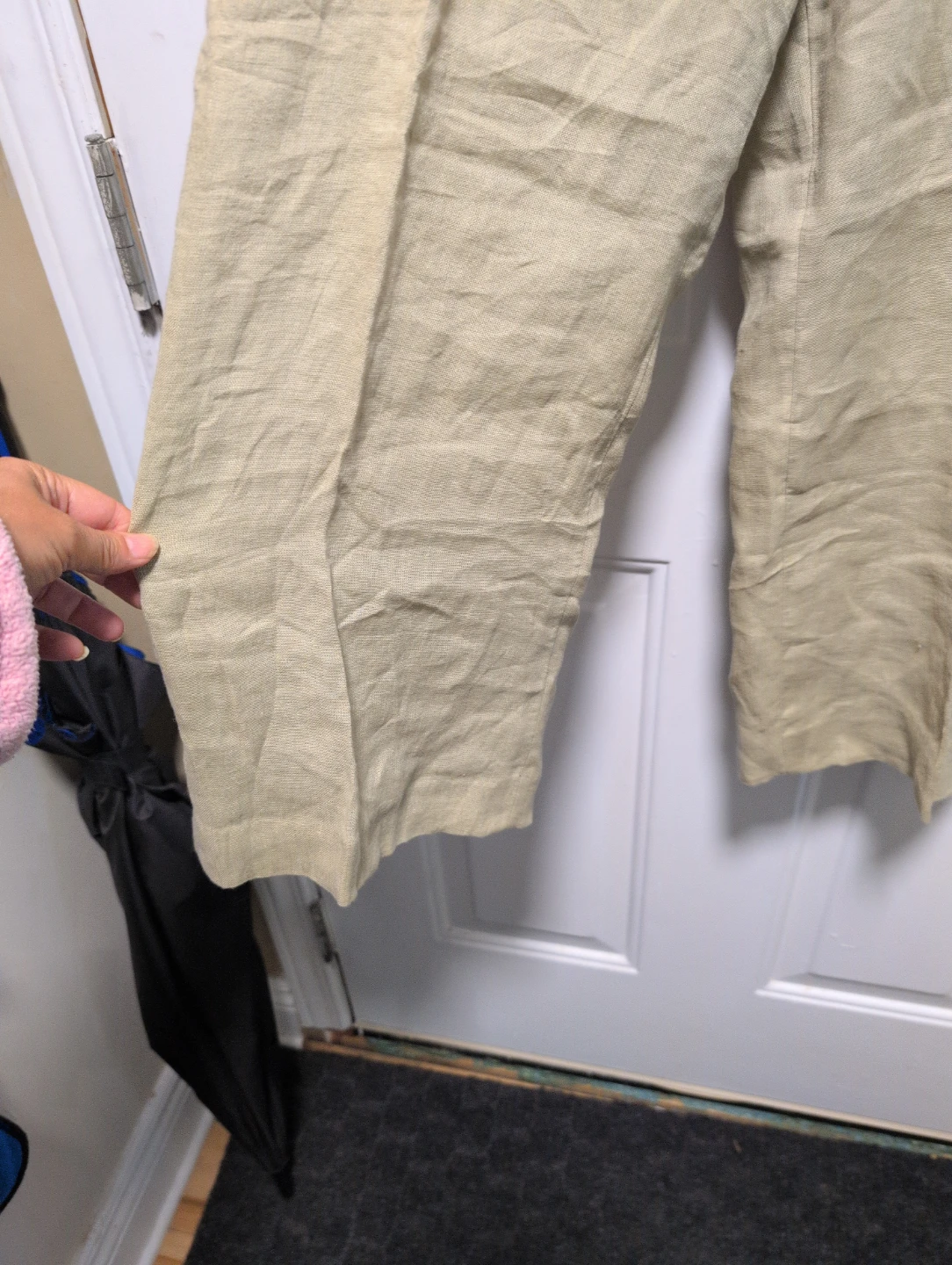 Mills "Jack & Zoe" Linen Crop Pants Tan Size S - photo 3