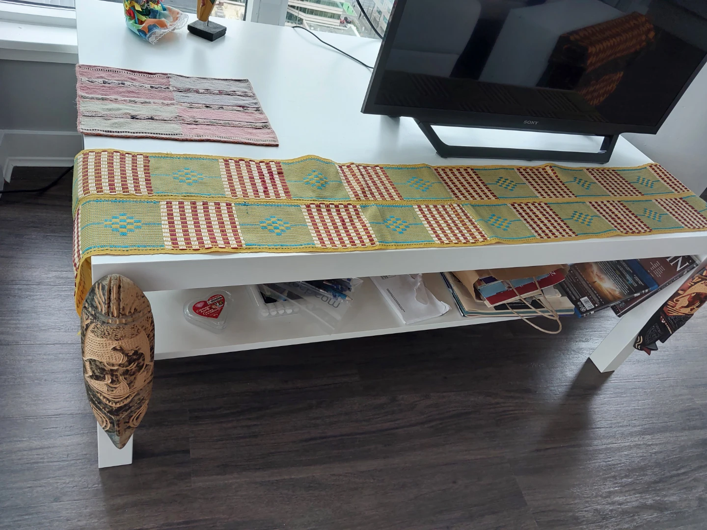 white coffee table