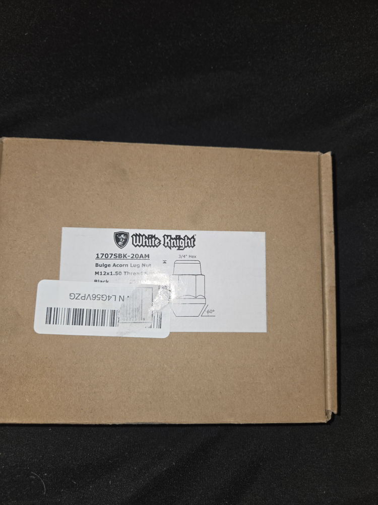 White Knight Bulge Acorn Lug Nuts M14x1.50 Thread