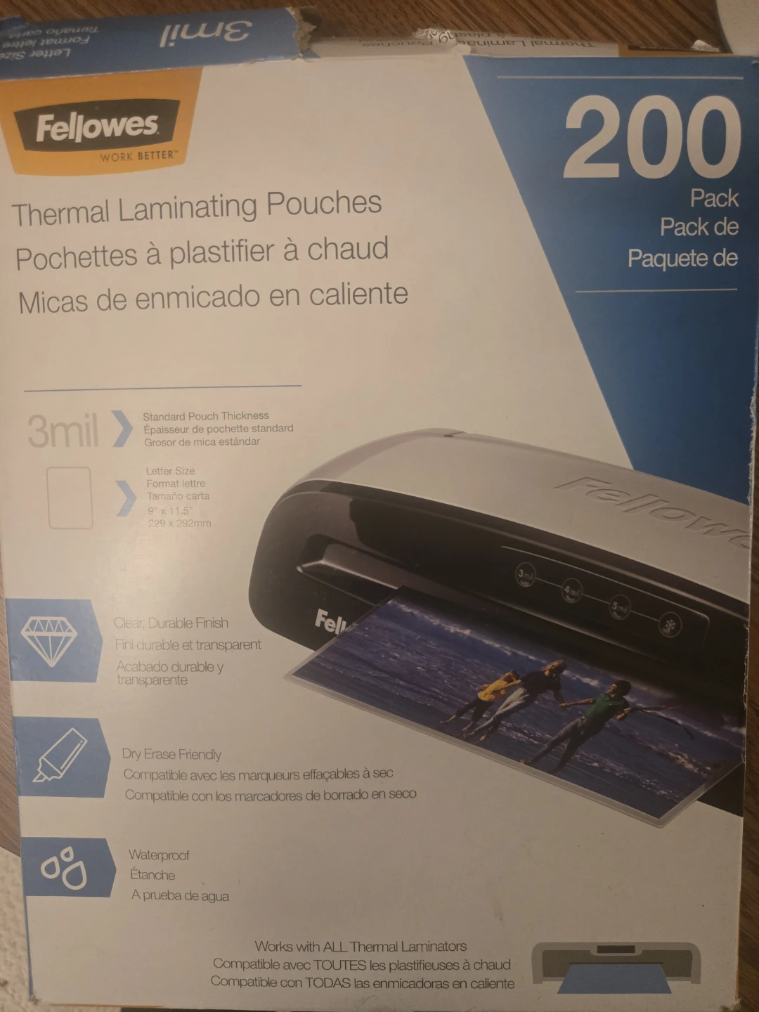 Fellowes Spectra 95 laminator - 200 Pack - photo 3