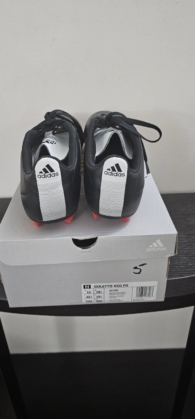 Adidas Goletto VIII FG Soccer Cleats - Black/White, Size 11 - photo 3