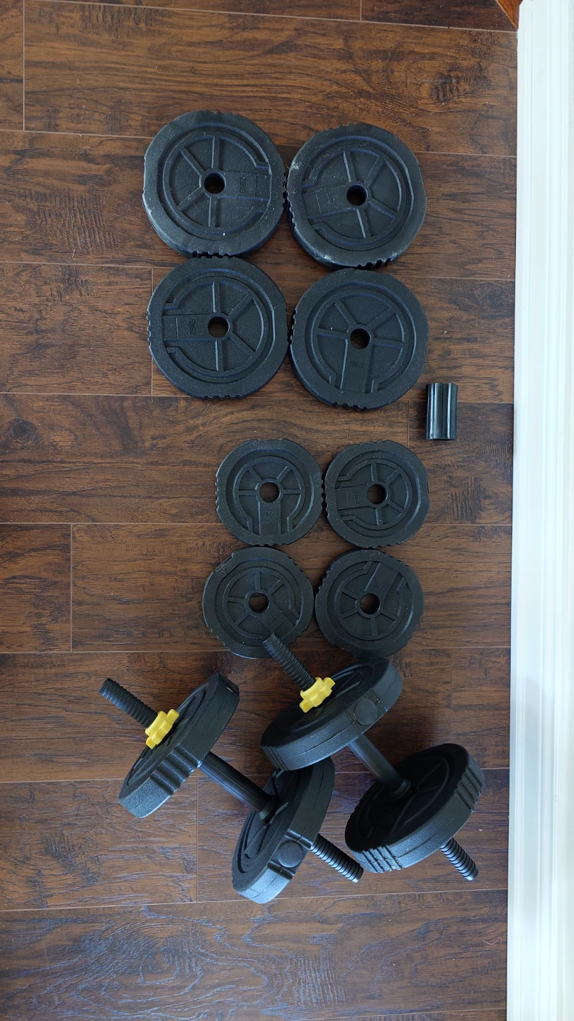 2-in-1 Adjustable Dumbbell & Barbell Set (Floor-Friendly)