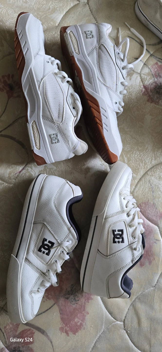 DC Shoes White Leather Sneakers