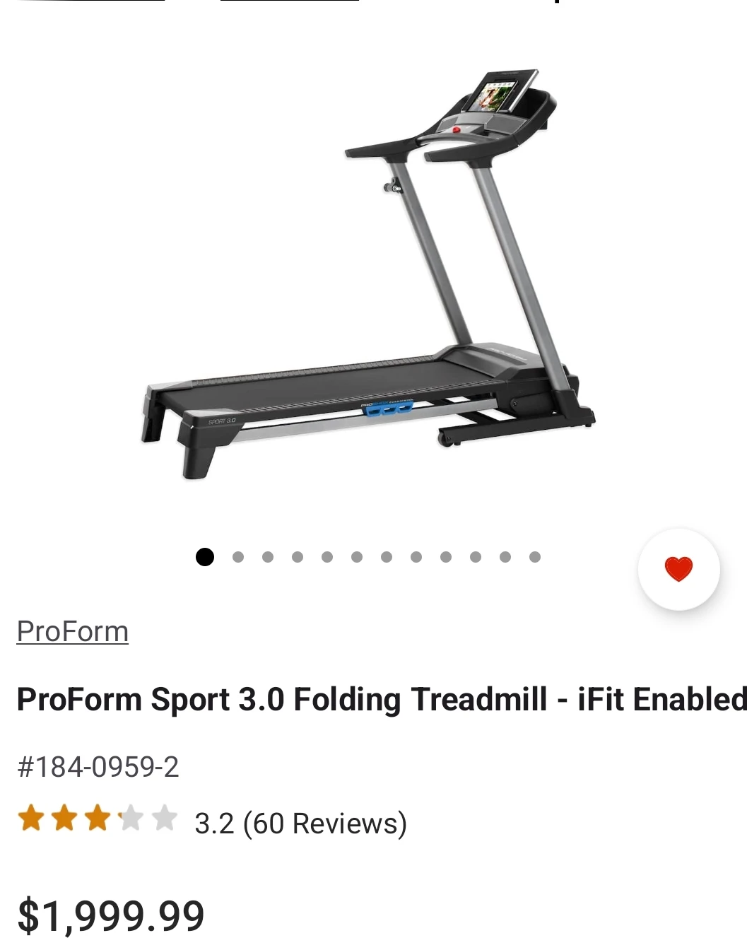 ProForm Sport 3.0 Folding Treadmill