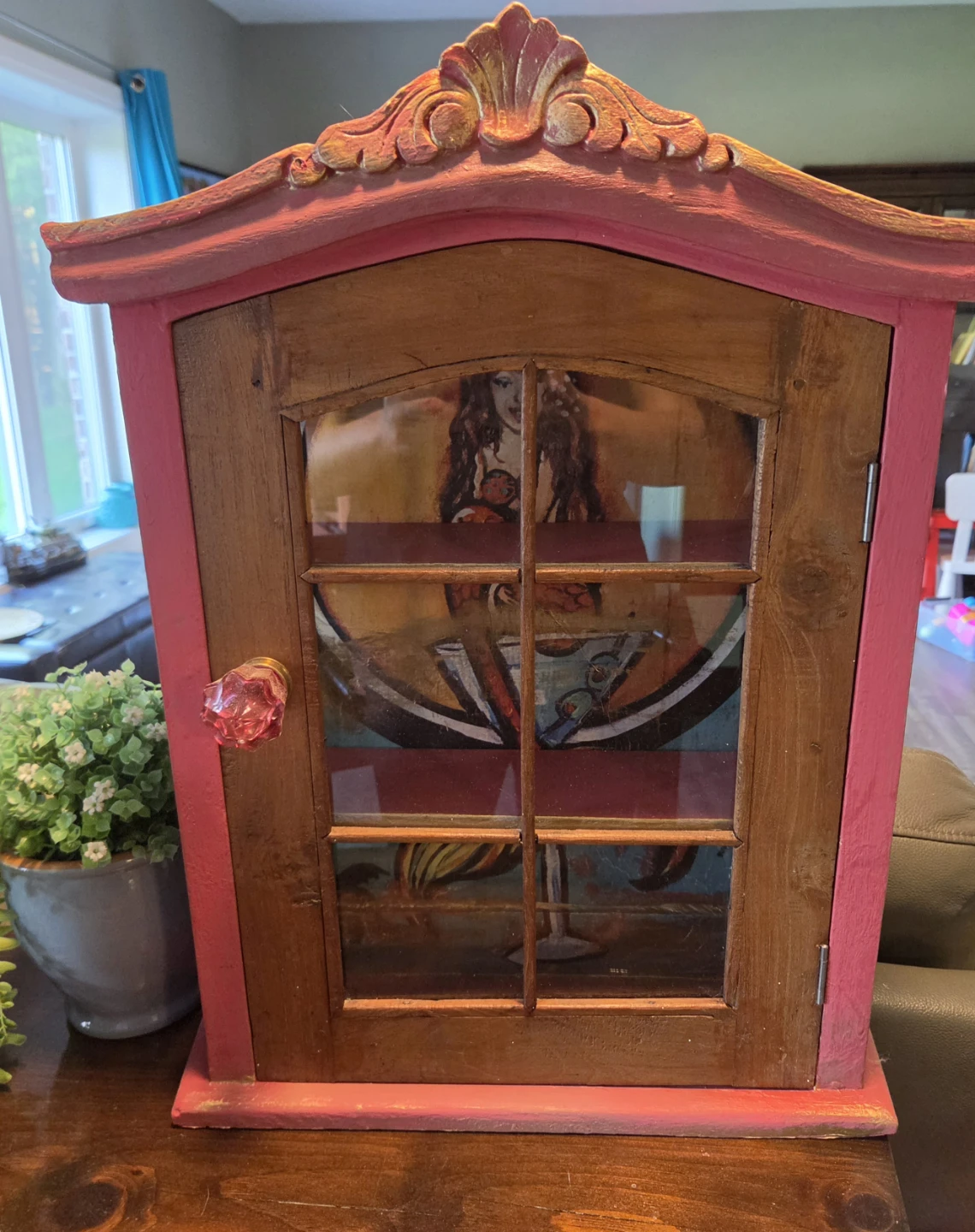 Vintage Mermaid Art Display Shelf