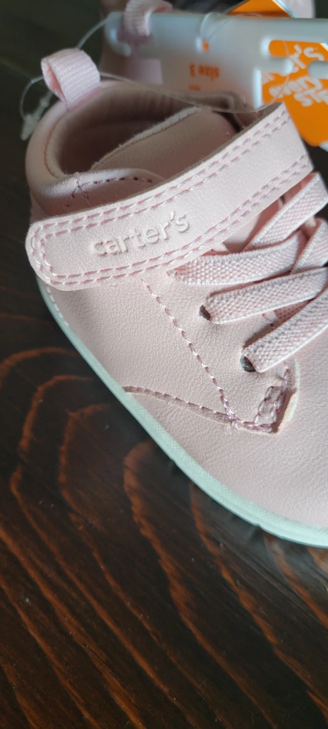 Carter's "Every Step" Pink Crib Shoes - Size 3 (6-9 Months) - photo 3