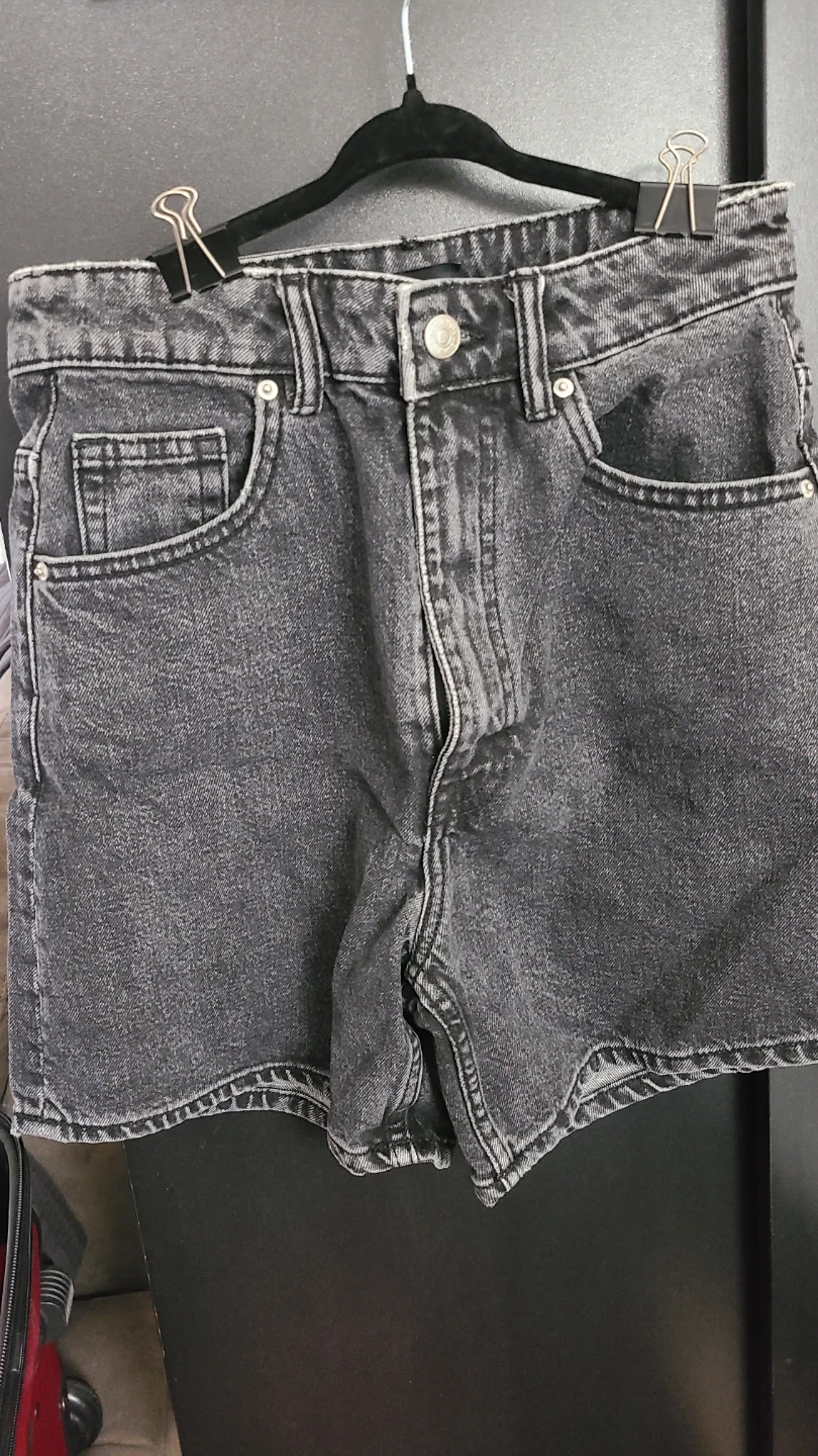 ZARA Grey Denim Shorts Size EUR 34