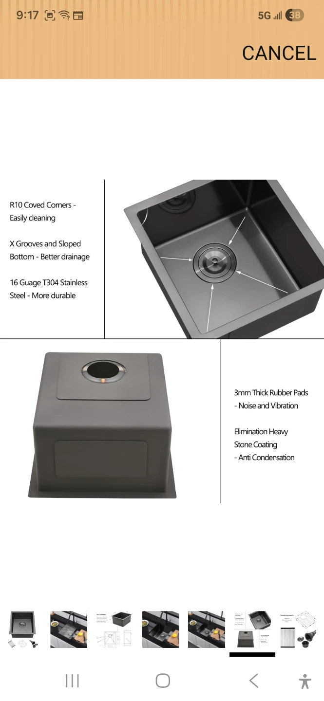 Undermount Kitchen Sink with Accessories - photo 4