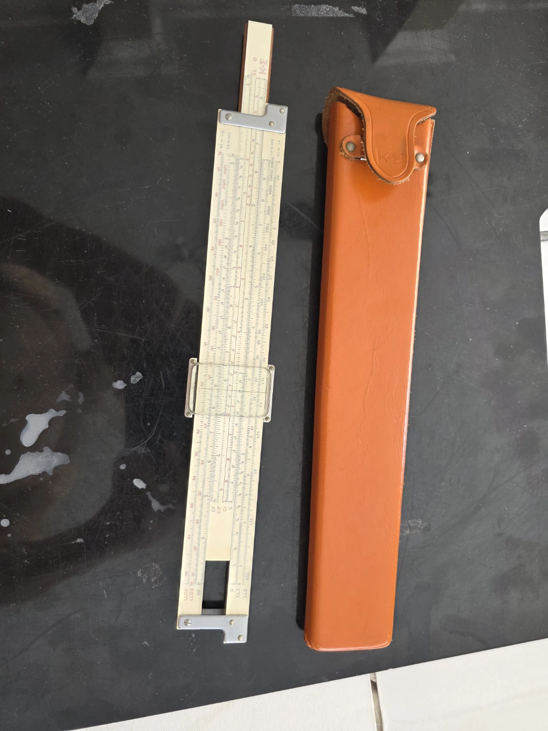 K&E Slide Rule with Case excellent condition