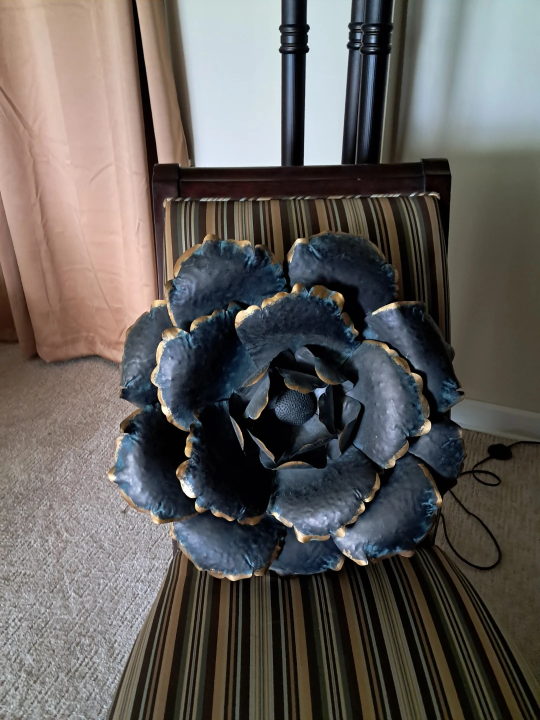 Large Metal Floral Sculpture