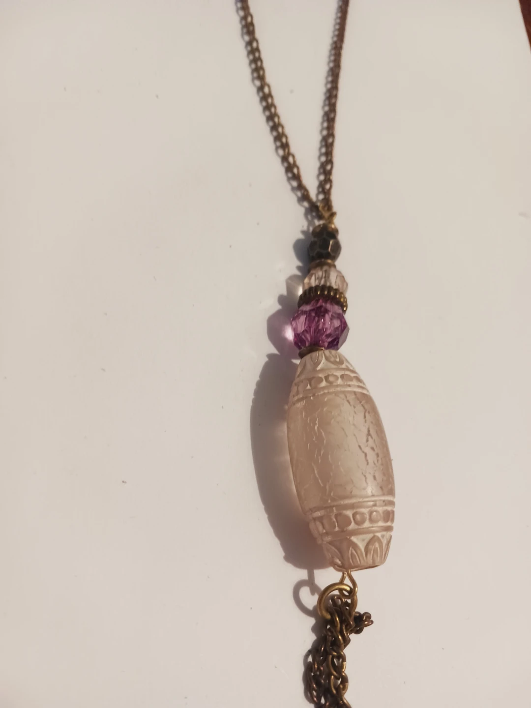 Unique Pendant Necklace with Brass Chain - photo 2