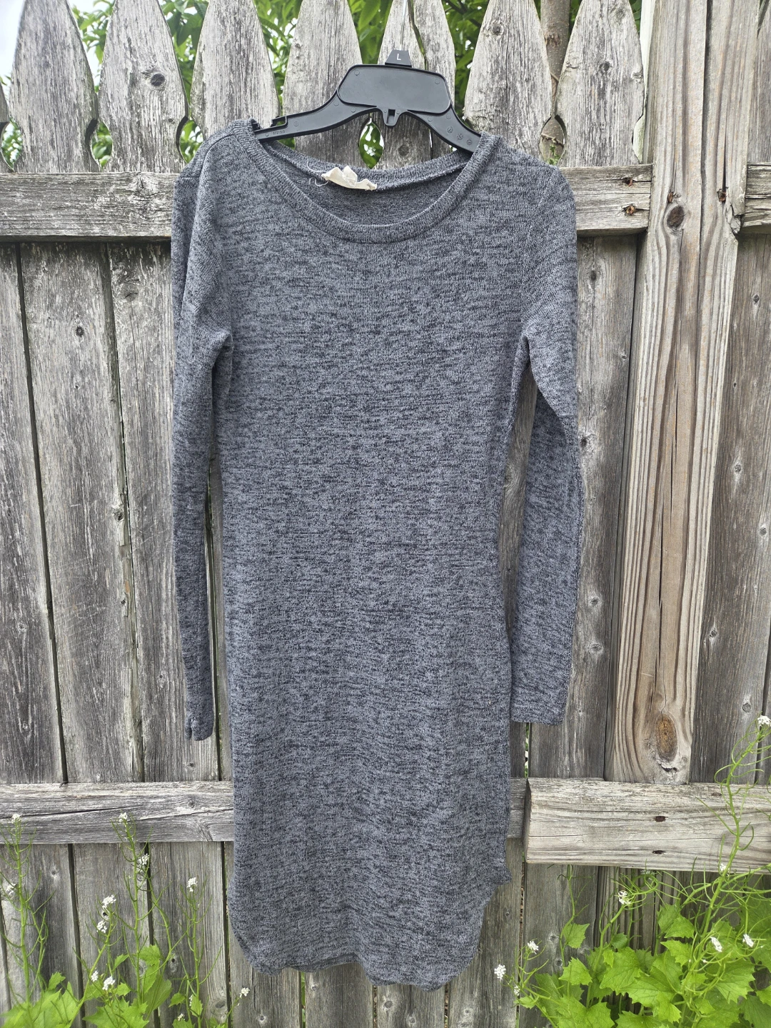 No Comment Gray Long Sleeve Dress Size S