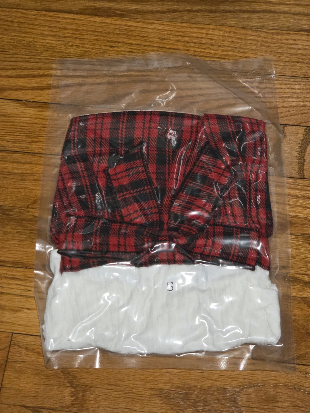 Fitwarm Dog dress Plaid Skirt and White Top Set - Size S - photo 3