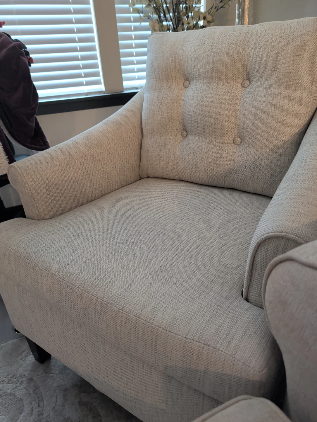 Beige Accent Chair - photo 3