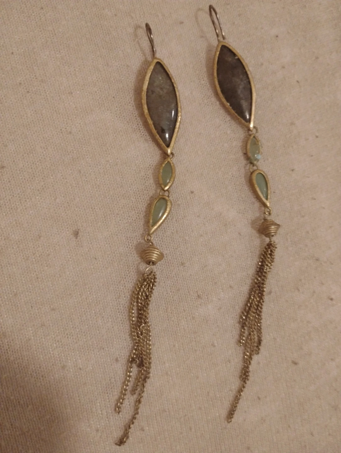 Long Drop Earrings with Tassels