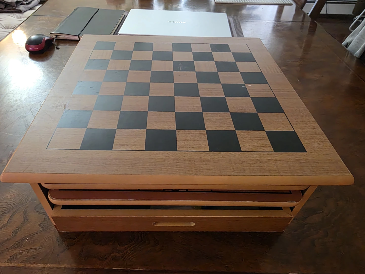Wooden Game Board Set - Chess, Checkers, Backgammon, Ludo,