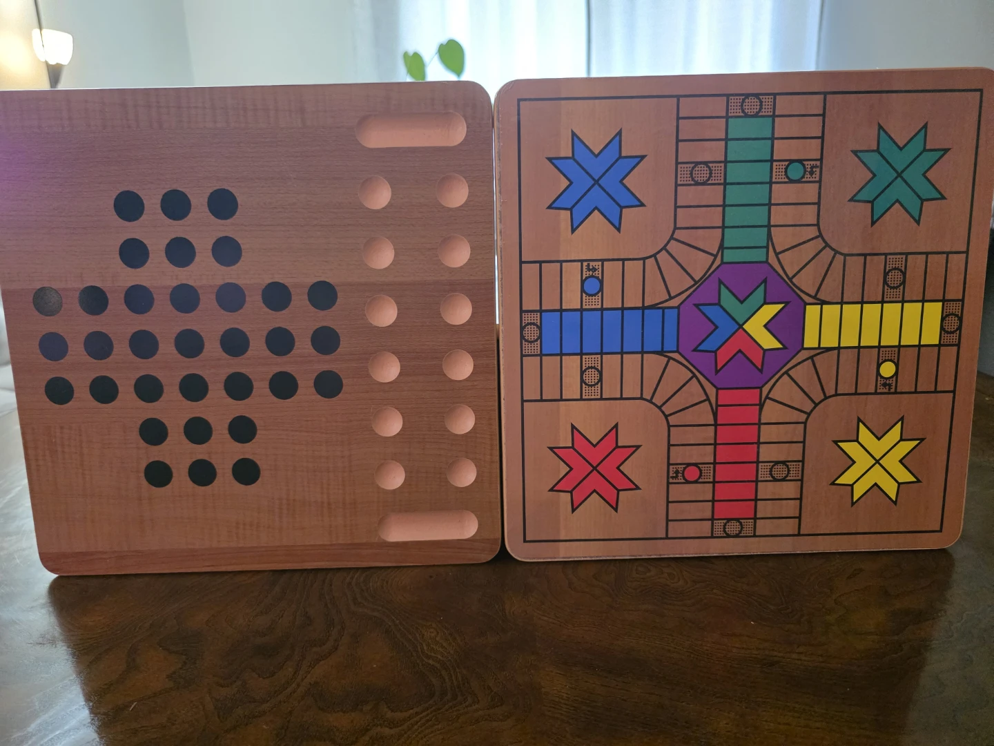 Wooden Game Board Set - Chess, Checkers, Backgammon, Ludo, - photo 3