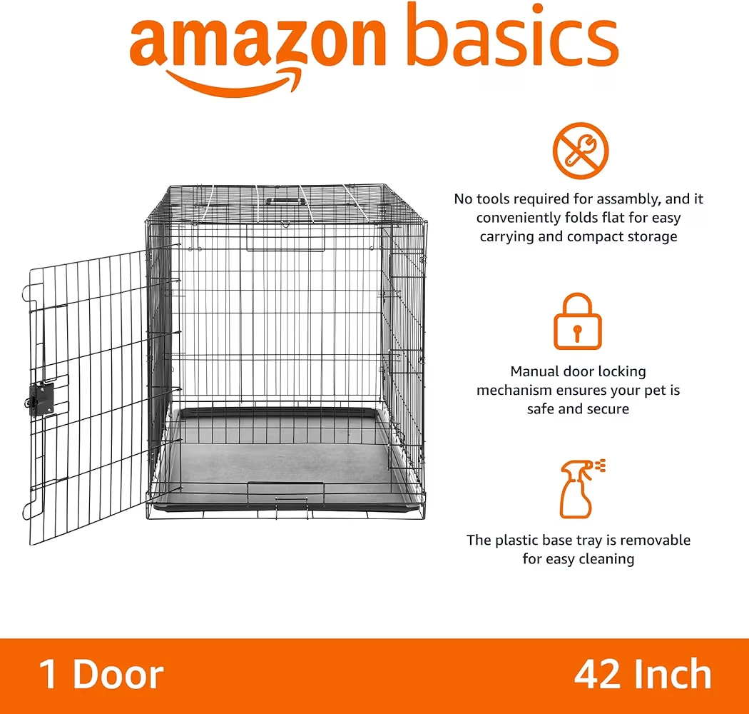 Amazon Basics 42-Inch Dog Crate - photo 3