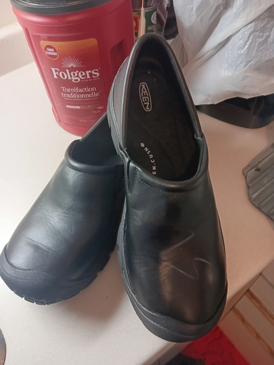 Keen Slip-On Work Shoes - Black