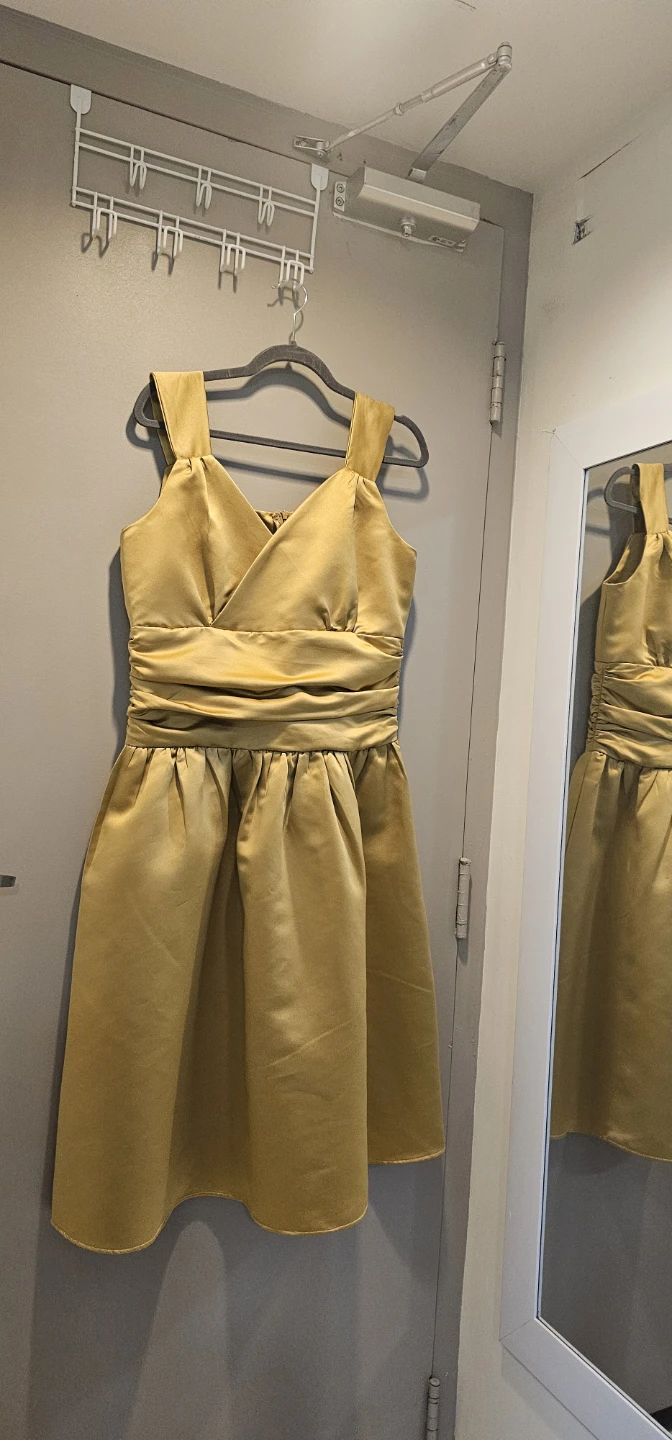 Gold Ruched Party Dress XL