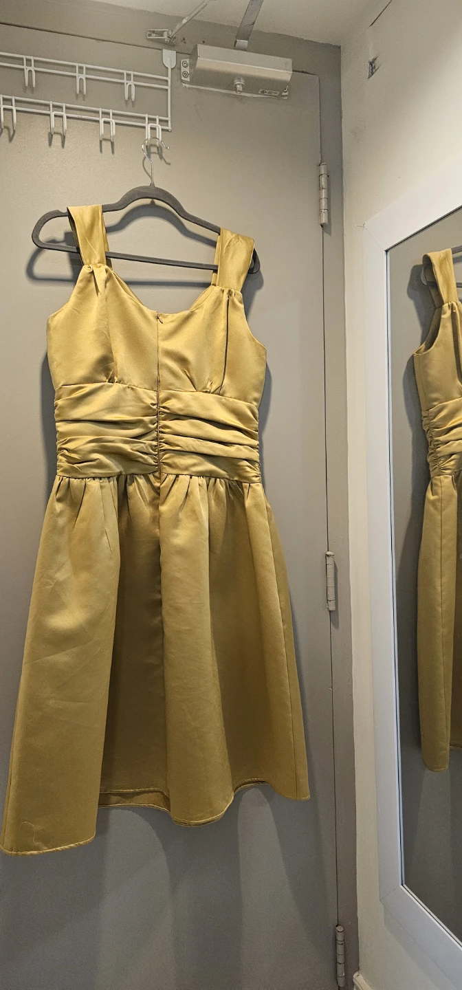 Gold Ruched Party Dress XL - photo 2