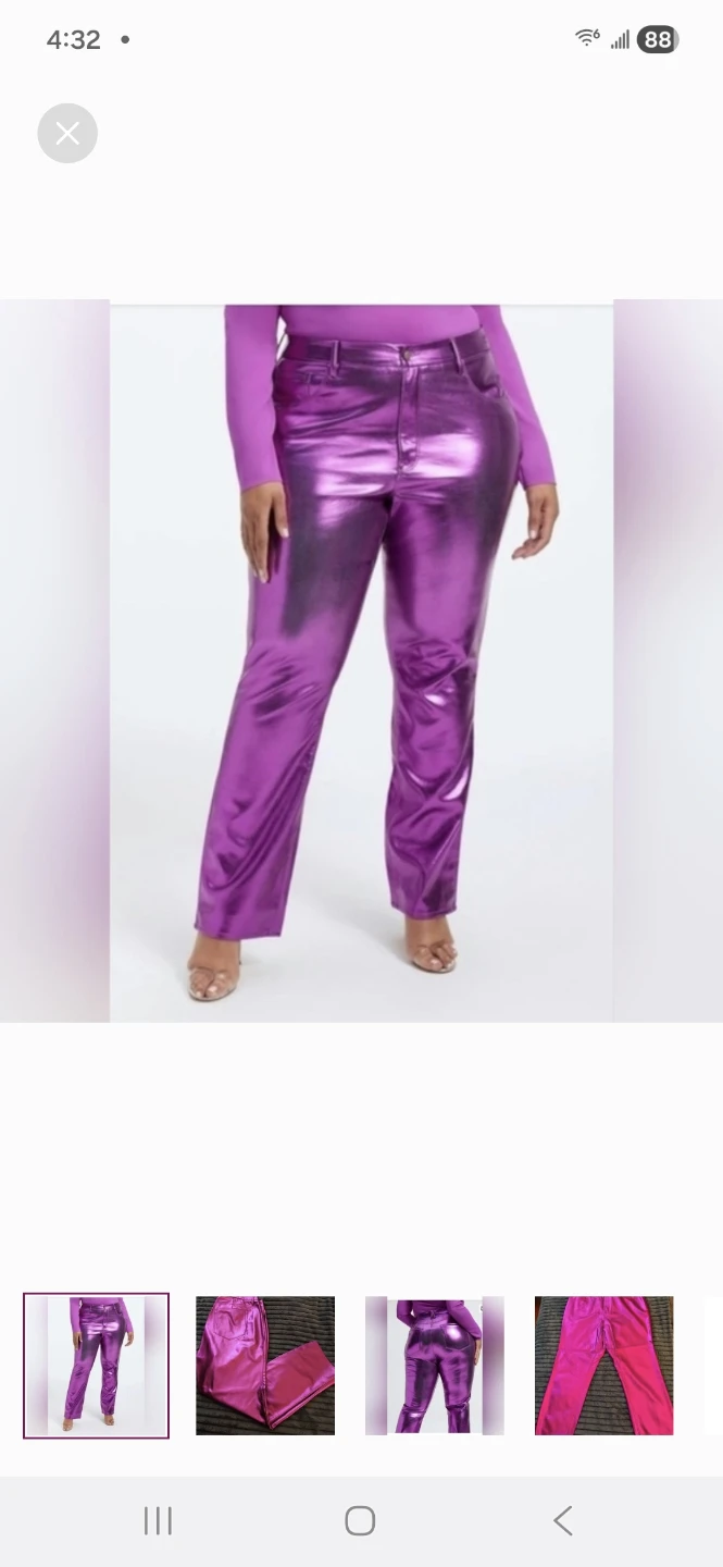 Good American Good Icon Vegan Leather Pants