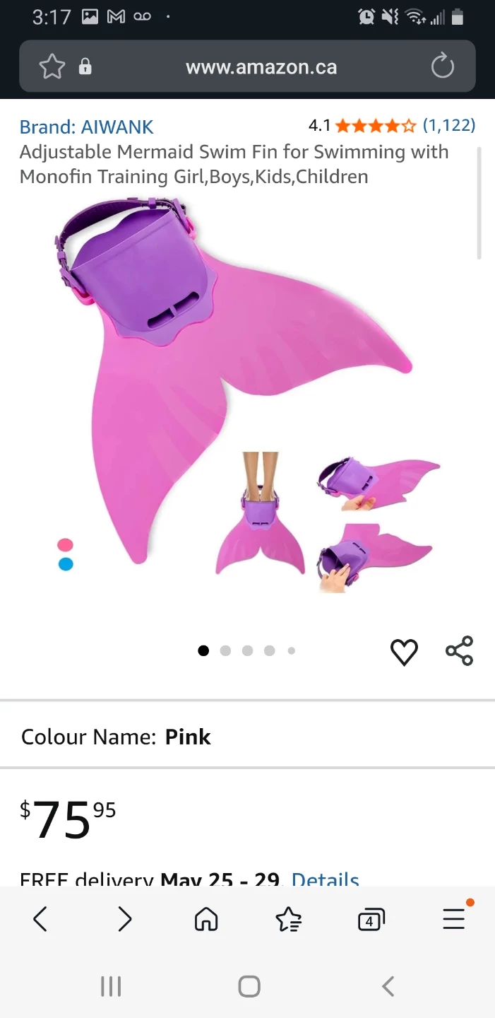 Adjustable Mermaid Swim Fin for kids with Monofin - photo 3