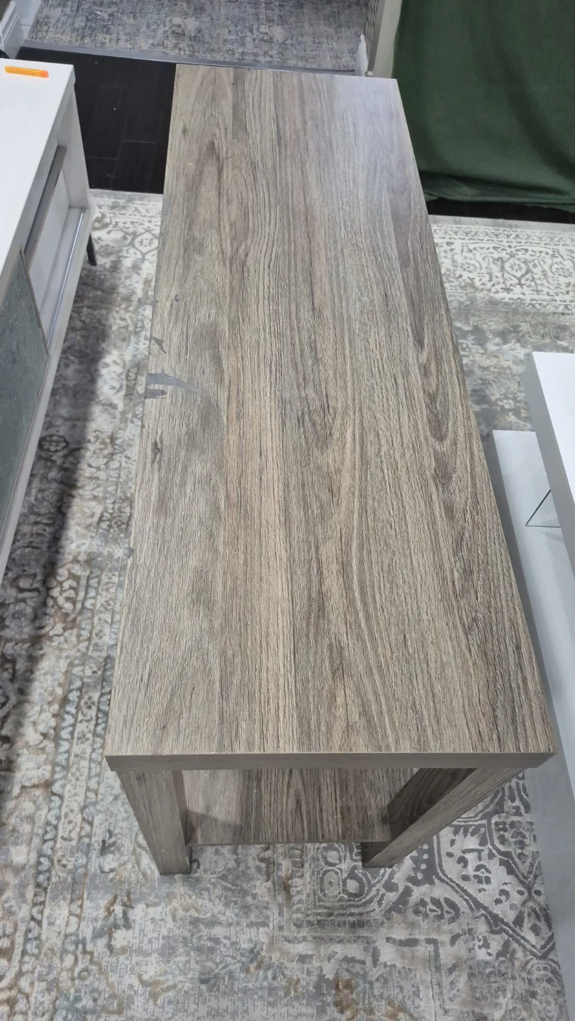 Grey Wood Console Table with Shelf - photo 5