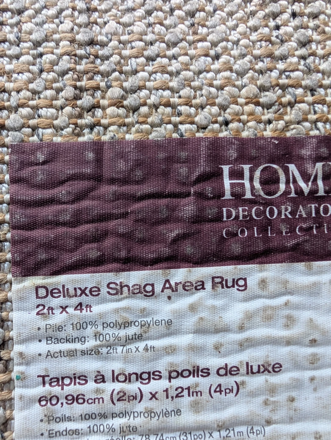 Deluxe Shag Area Rug - 2ft x 4ft - photo 2
