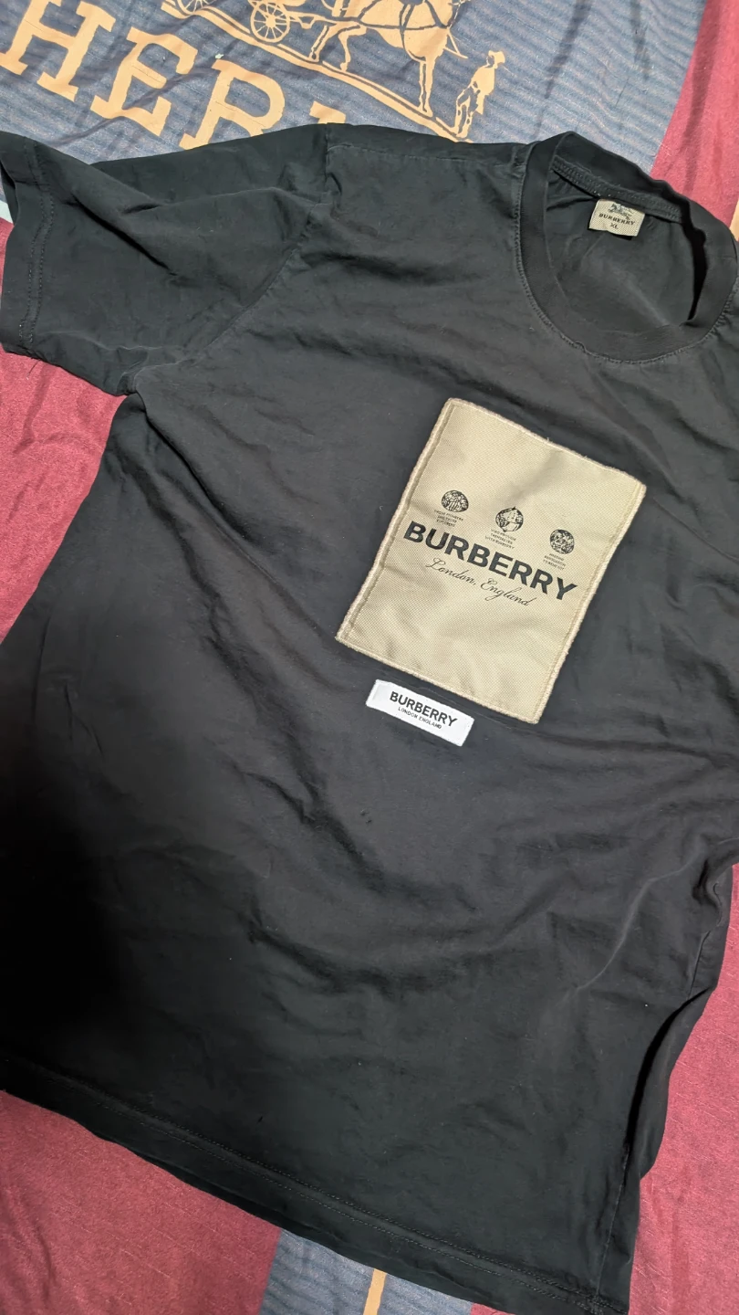 Burberry London Black Cotton T-Shirt Size XL fits like M L