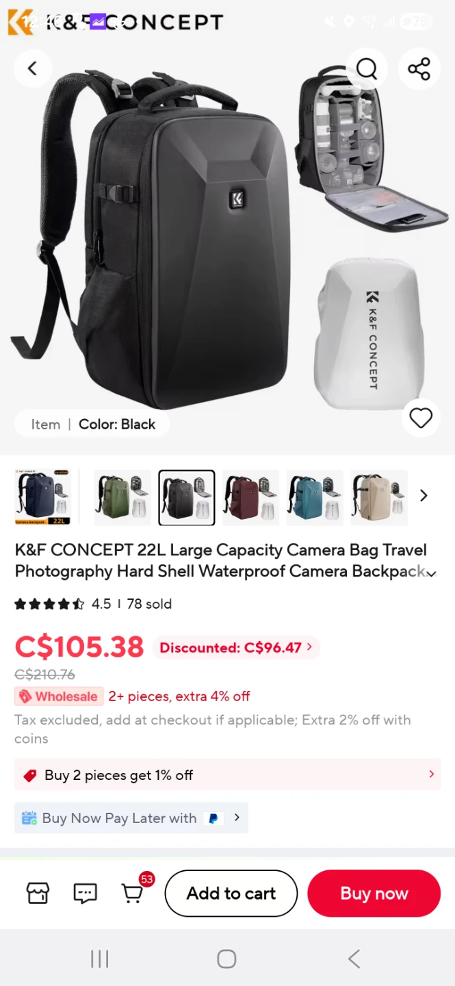 K&F CONCEPT Camera Backpack 22 Litres - photo 4