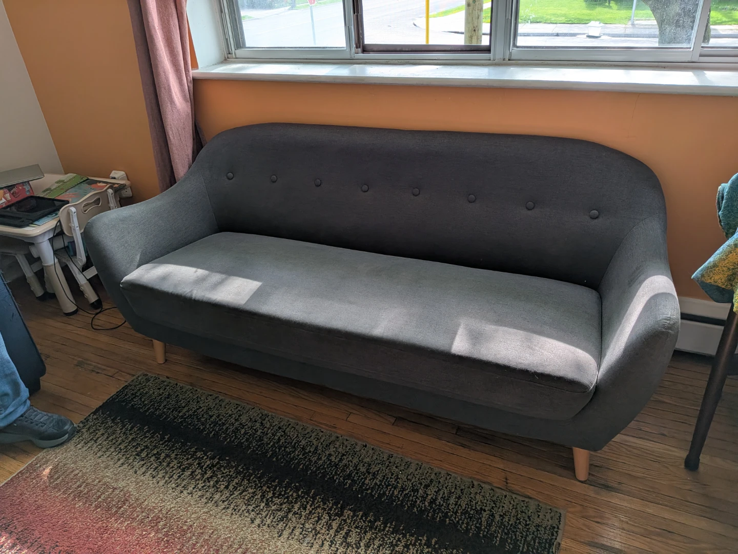 Dark grey sofa