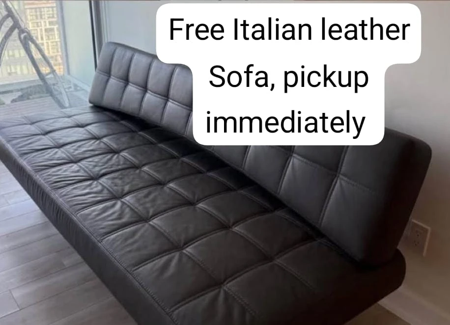Free Italian Leather Sofa, needs to go.
