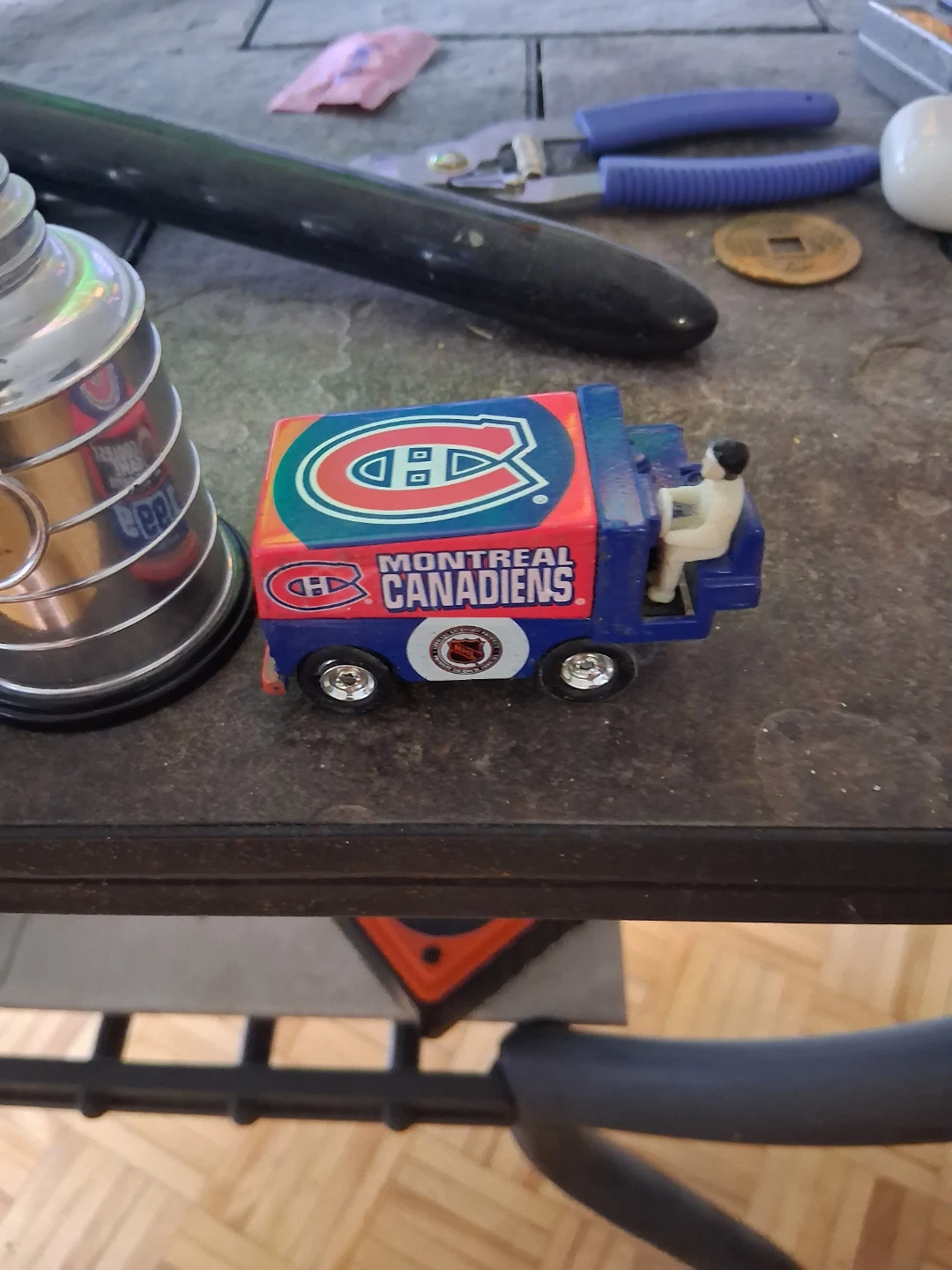 Lot of 5 NHL Hockey Trophies & Montreal Canadiens Zamboni Toy - photo 4