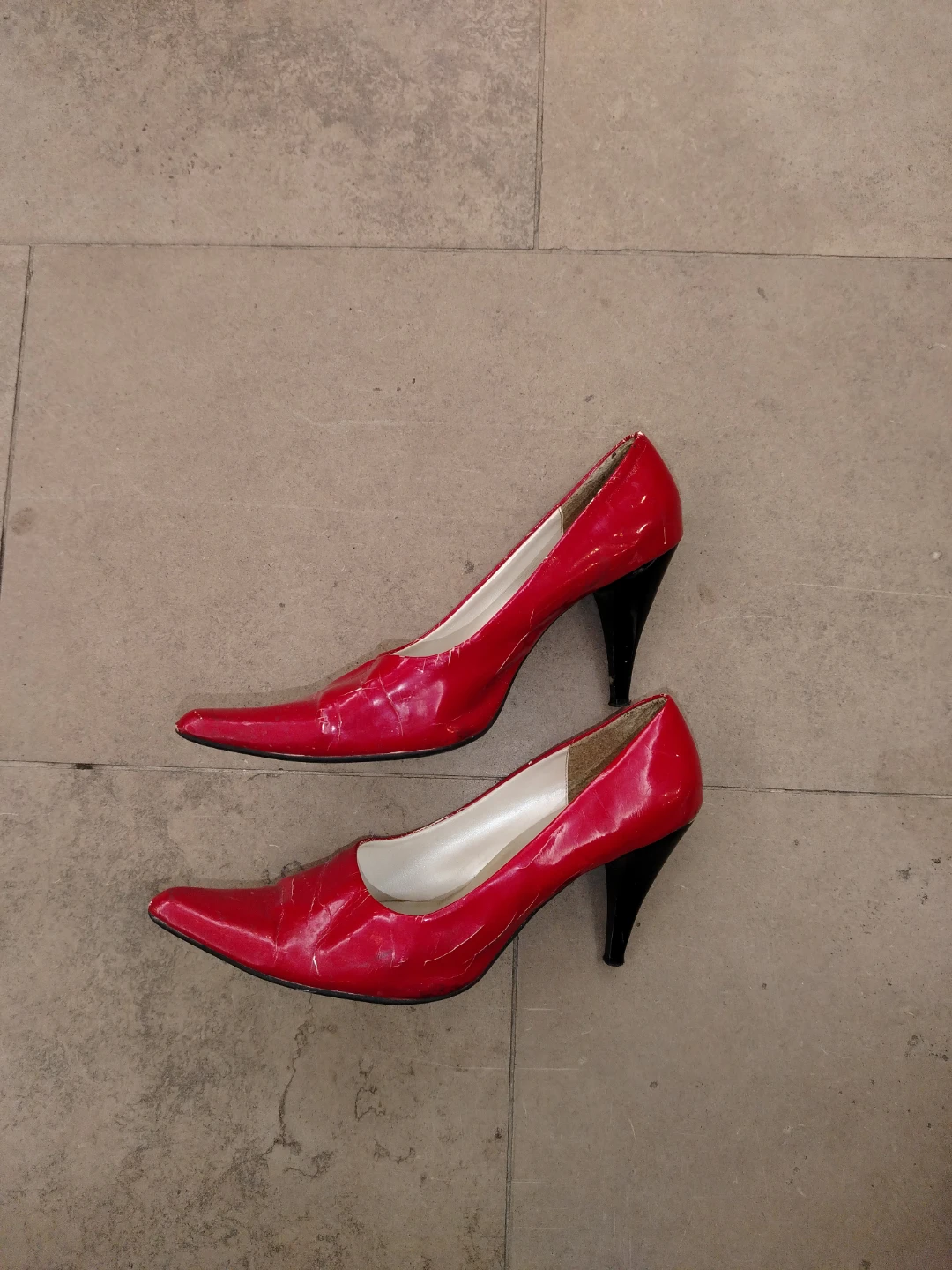Red Patent Leather Stiletto Heels