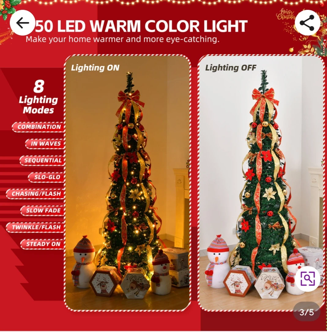 Pop Up Christmas Tree With 150 LED Lights - photo 2