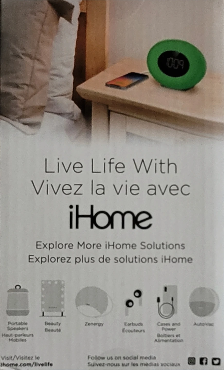 iHome Color Changing FM Clock Radio with USB Charging - photo 4