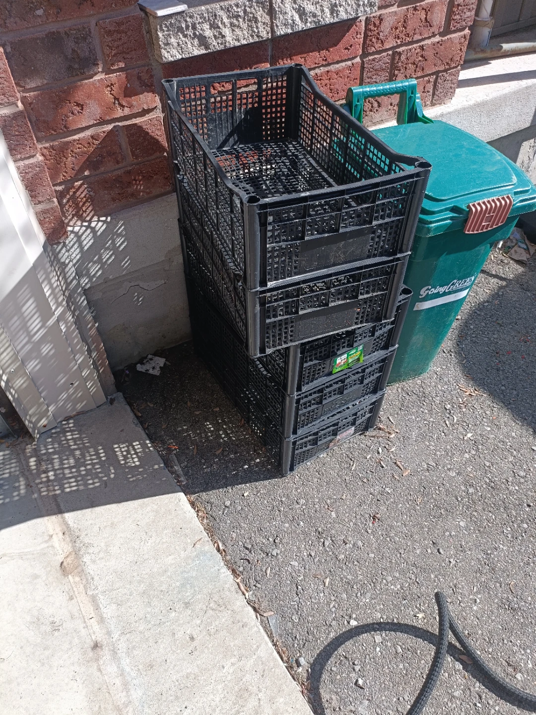 Stackable Plastic Crates - Set of 5